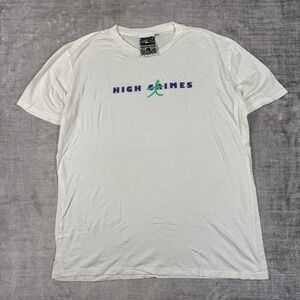 Jungmaven Shirt Mens XL WHite Hemp Blend Short Sleeve Sustainable Made in USA